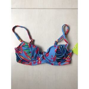 Tabitha Brown Target Bikini Top Floral Padded Underwire